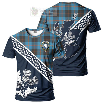 Horsburgh Tartan T-Shirt Featuring Thistle and Scotland Map Kid's Shirt - Tartanvibesclothing Store