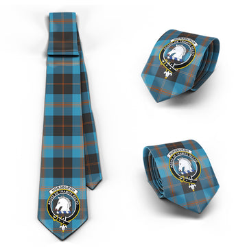 Horsburgh Tartan Classic Necktie with Family Crest