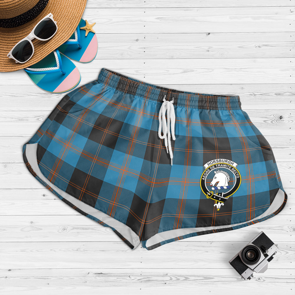 horsburgh-tartan-womens-shorts-with-family-crest
