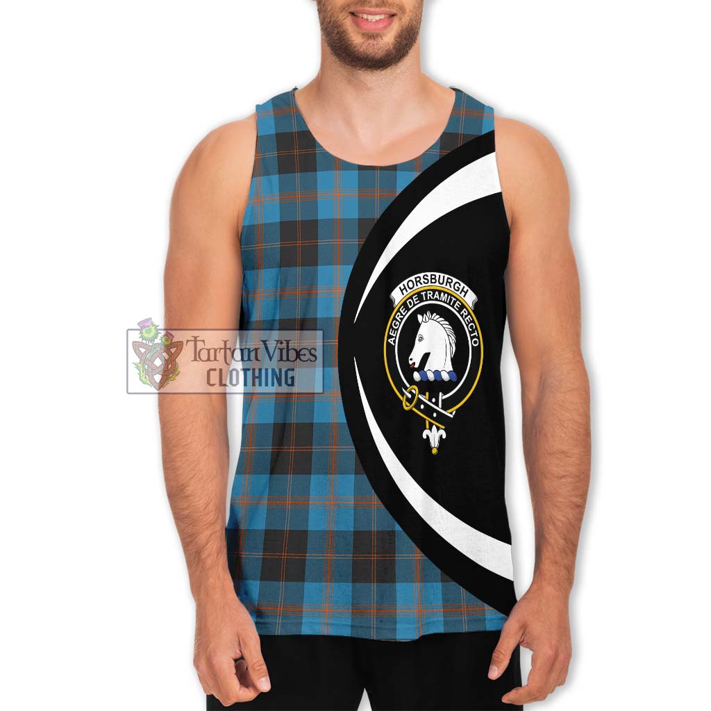 Horsburgh Tartan Men's Tank Top with Family Crest Circle Style Men - Tartan Vibes Clothing