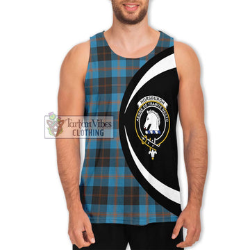 Horsburgh Tartan Men's Tank Top with Family Crest Circle Style Men - Tartan Vibes Clothing