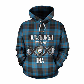 Horsburgh Tartan Cotton Hoodie with Family Crest DNA In Me Style Pullover Hoodie XS - Tartan Vibes Clothing