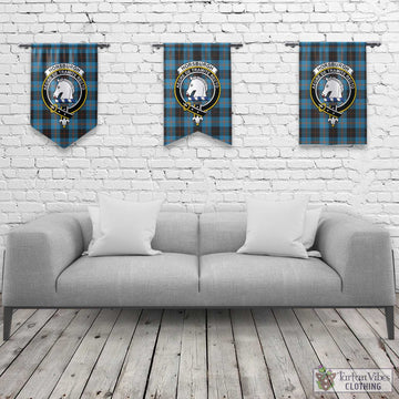 Horsburgh Tartan Gonfalon, Tartan Banner with Family Crest Rectangle - Tartan Vibes Clothing