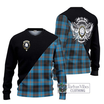 Horsburgh Tartan Ugly Sweater with Family Crest and Military Logo Style Unisex - Tartan Vibes Clothing