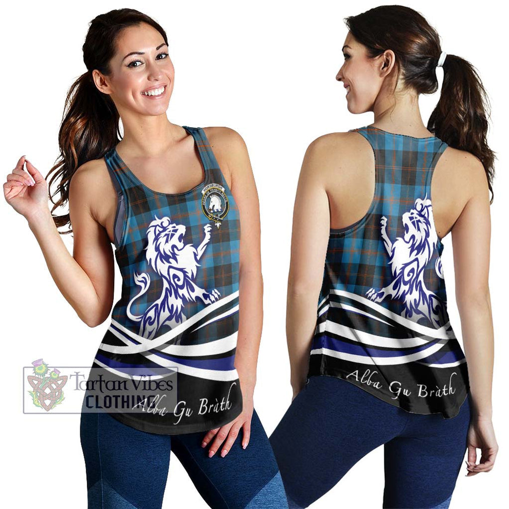 Horsburgh Tartan Women's Racerback Tanks with Alba Gu Brath Regal Lion Emblem 4XL - Tartan Vibes Clothing