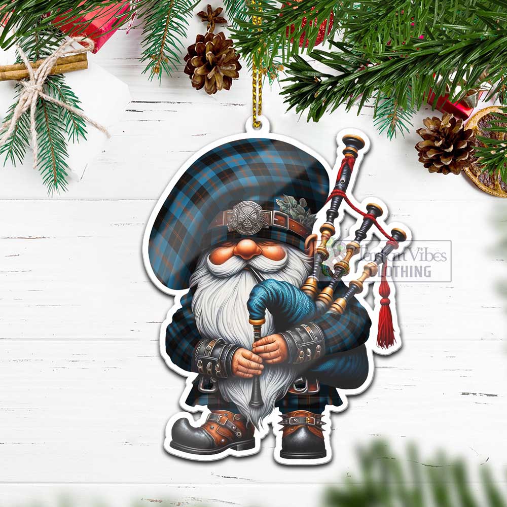 Horsburgh Tartan Bagpiper Gnome Christmas Ornament - Tartan Vibes Clothing