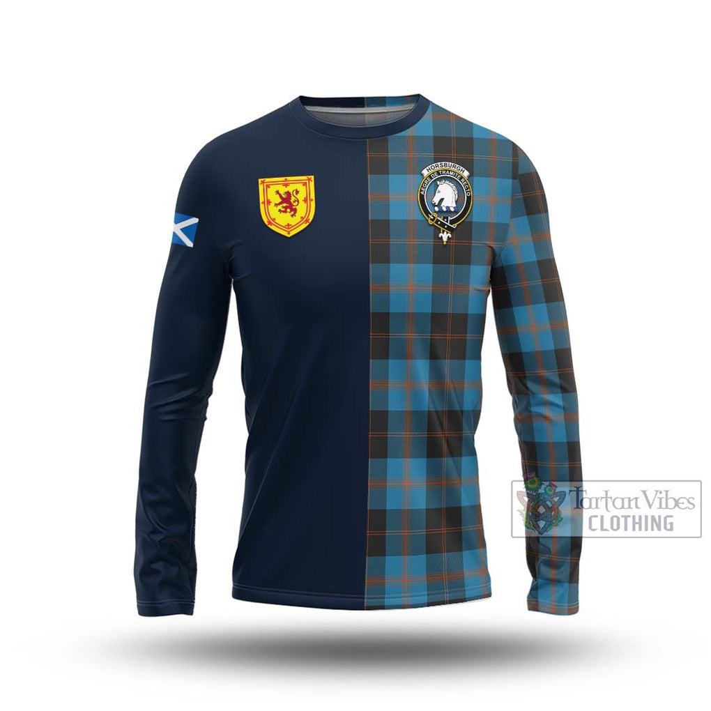 Horsburgh Tartan Long Sleeve T-Shirt Alba with Scottish Lion Royal Arm Half Style Unisex - Tartan Vibes Clothing