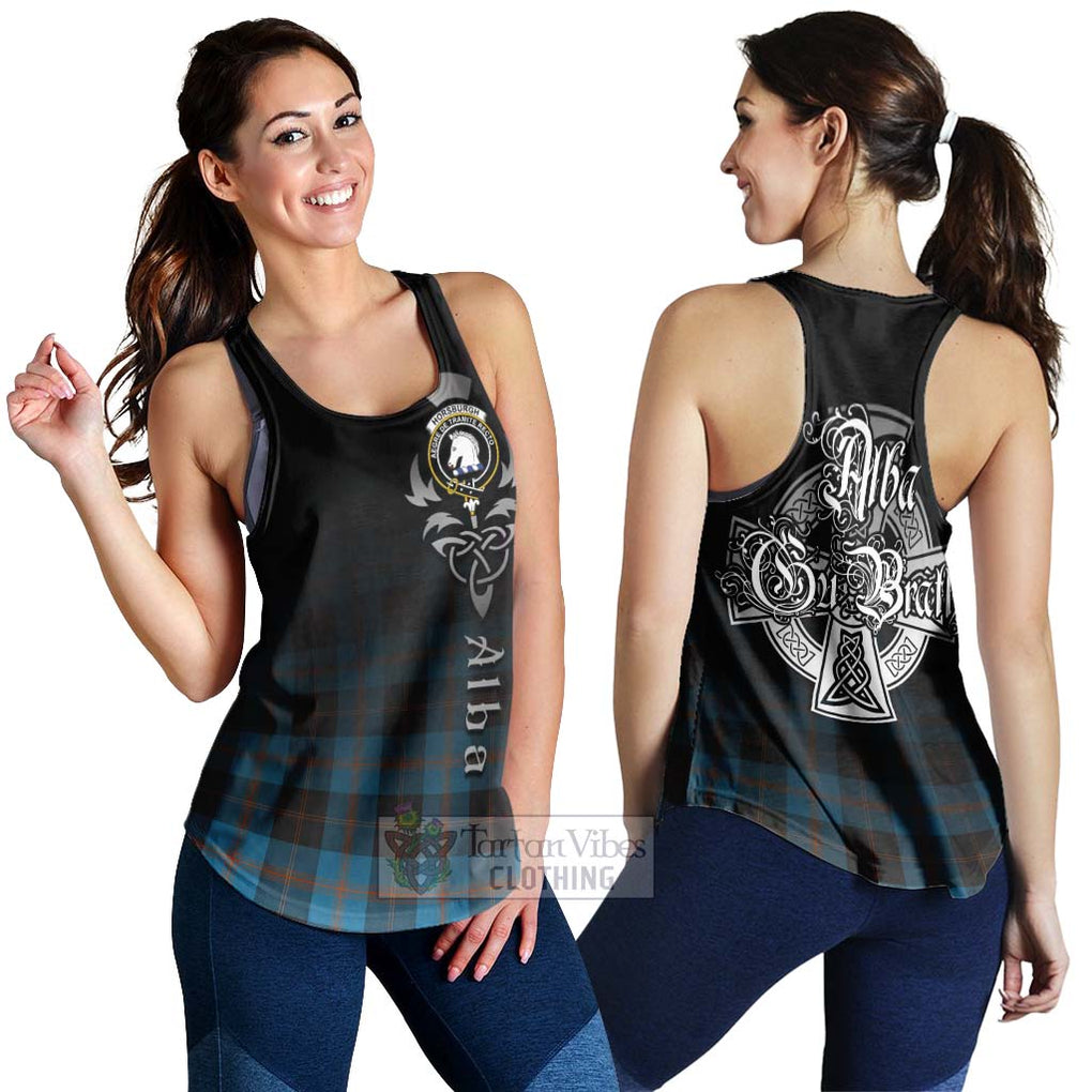 Horsburgh Tartan Women's Racerback Tanks Featuring Alba Gu Brath Family Crest Celtic Inspired 4XL - Tartan Vibes Clothing