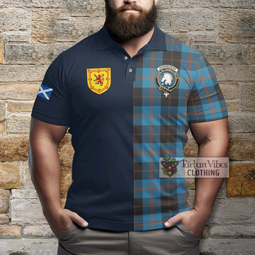 Horsburgh Tartan Polo Shirt Alba with Scottish Lion Royal Arm Half Style - Tartan Vibes Clothing