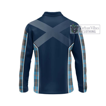 Horsburgh Tartan Long Sleeve Polo Shirt with Family Crest and Lion Rampant Vibes Sport Style - Tartan Vibes Clothing