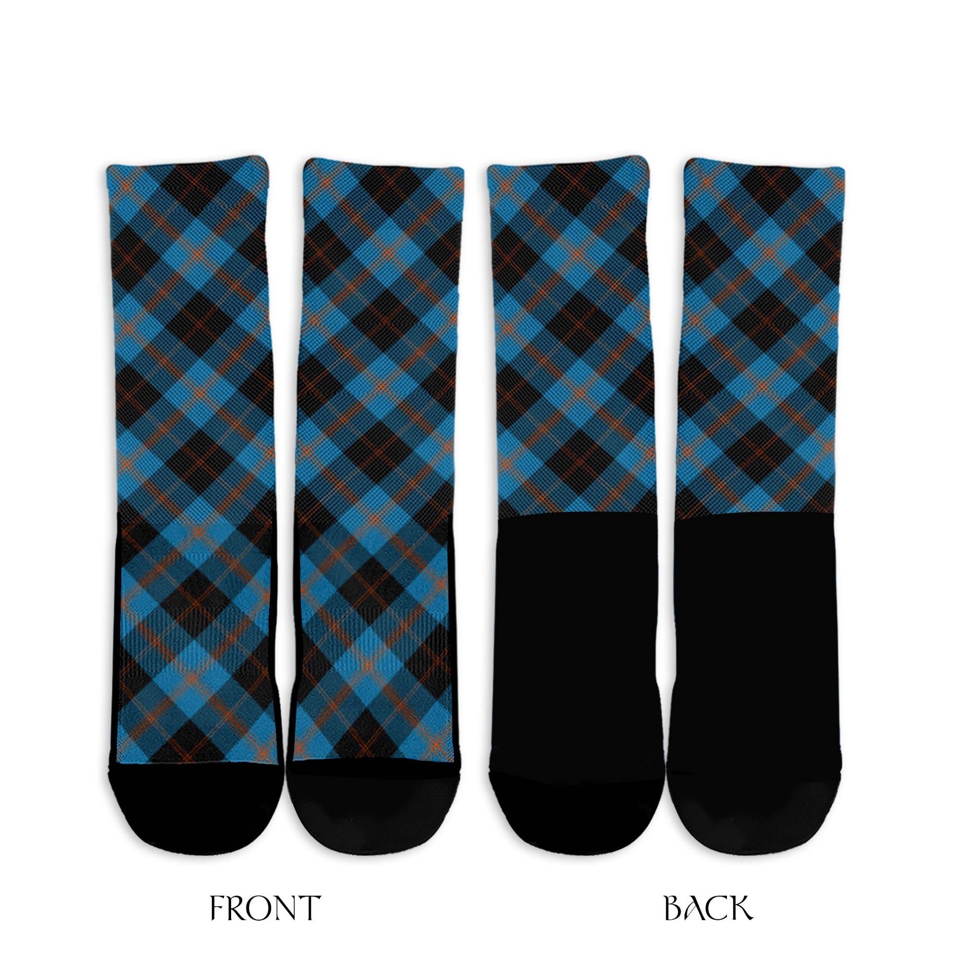 Horsburgh Tartan Crew Socks Cross Style - Tartan Vibes Clothing