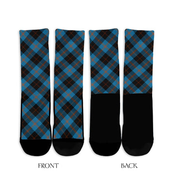 Horsburgh Tartan Crew Socks Cross Style - Tartan Vibes Clothing