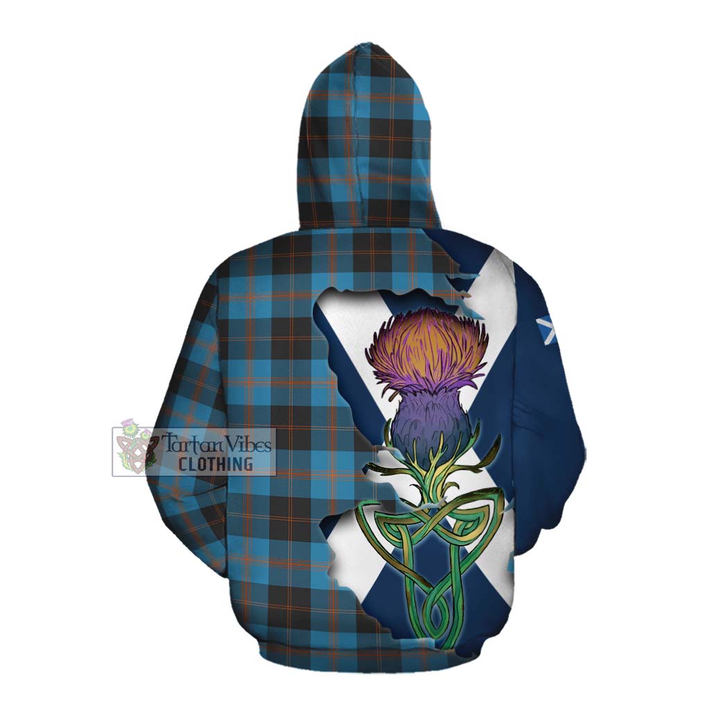 Tartan Vibes Clothing Horsburgh Tartan Family Crest Cotton Hoodie Scottish Thistle Celtic Inspired