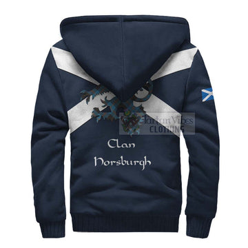 Horsburgh Tartan Lion Rampant Sherpa Hoodie Proudly Display Your Heritage with Alba Gu Brath and Clan Name - Tartan Vibes Clothing