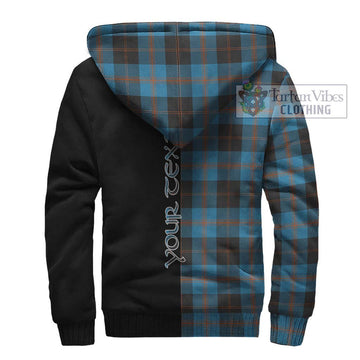 Horsburgh Tartan Sherpa Hoodie with Family Crest and Half Of Me Style - Tartan Vibes Clothing