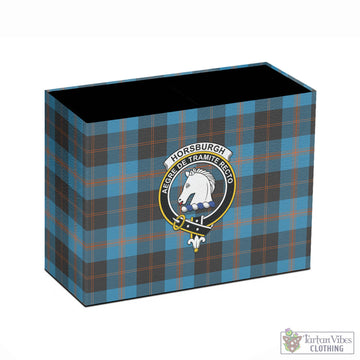 Horsburgh Tartan Pen Holder with Family Crest - Tartan Vibes Clothing