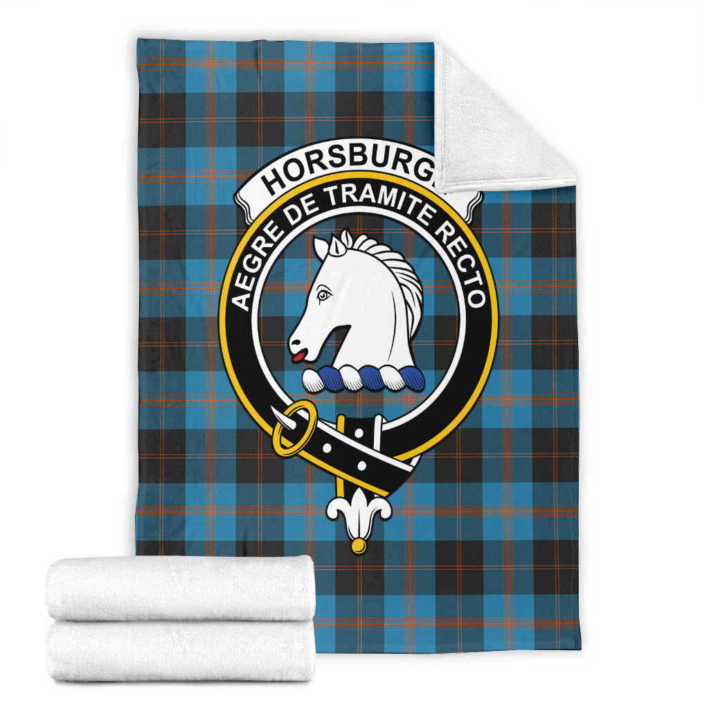 Horsburgh Tartan Blanket with Family Crest - Tartan Vibes Clothing