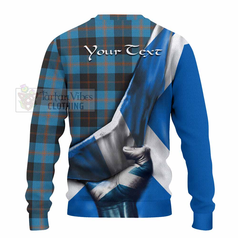 Tartan Vibes Clothing Horsburgh Tartan Knitted Sweater with Family Crest Scotland Patriotic Style
