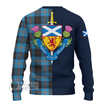 Horsburgh Tartan Ugly Sweater Alba with Scottish Lion Royal Arm Half Style - Tartan Vibes Clothing