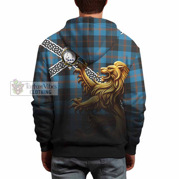 Horsburgh Crest Tartan Hoodie with Golden Lion Emblem Celtic Style - Tartan Vibes Clothing