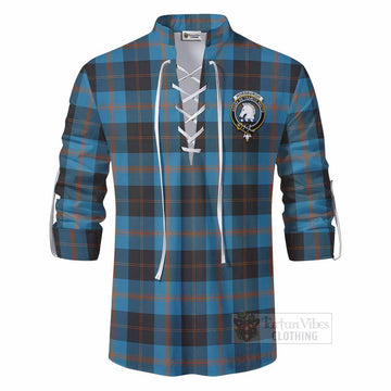 Horsburgh Tartan Ghillie Kilt Shirt with Family Crest DNA In Me Style - Tartan Vibes Clothing