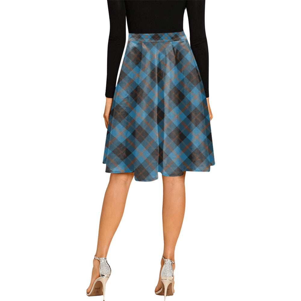 Horsburgh Tartan Melete Pleated Midi Skirt Cross Style - Tartan Vibes Clothing