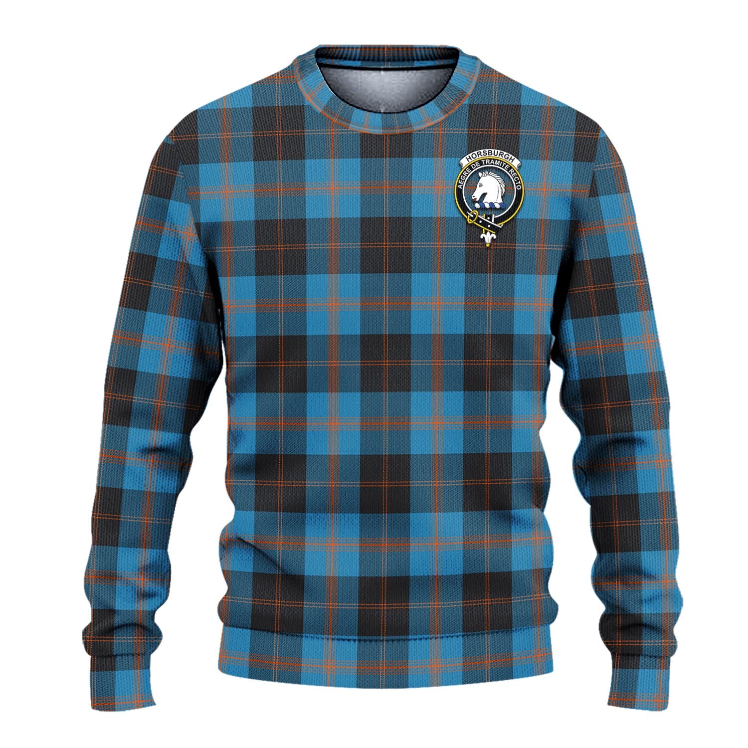 Horsburgh Tartan Ugly Sweater with Family Crest - Tartan Vibes Clothing