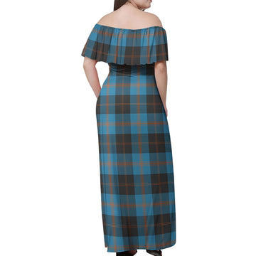 Horsburgh Tartan Off Shoulder Long Dress - Tartan Vibes Clothing