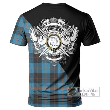 Horsburgh Tartan T-Shirt with Family Crest and Military Logo Style - Tartan Vibes Clothing