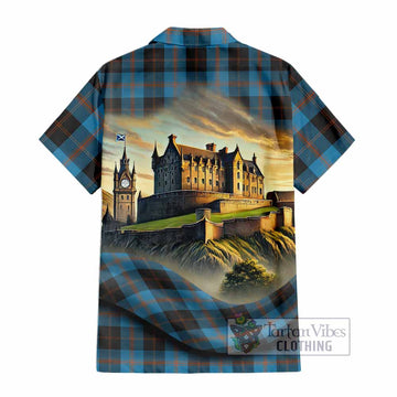 Horsburgh Tartan Family Crest Hawaiian Shirt with Scottish Ancient Castle Style - Tartan Vibes Clothing