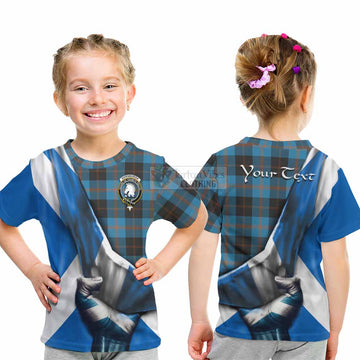 Horsburgh Tartan Kid T-Shirt with Family Crest Scotland Patriotic Style - Tartan Vibes Clothing