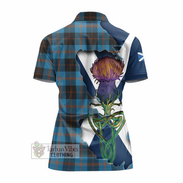 Tartan Vibes Clothing Horsburgh Tartan Family Crest Women's Polo Shirt Scottish Thistle Celtic Inspired