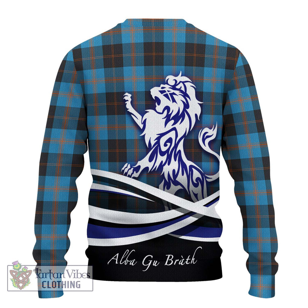 Horsburgh Tartan Ugly Sweater with Alba Gu Brath Regal Lion Emblem - Tartan Vibes Clothing