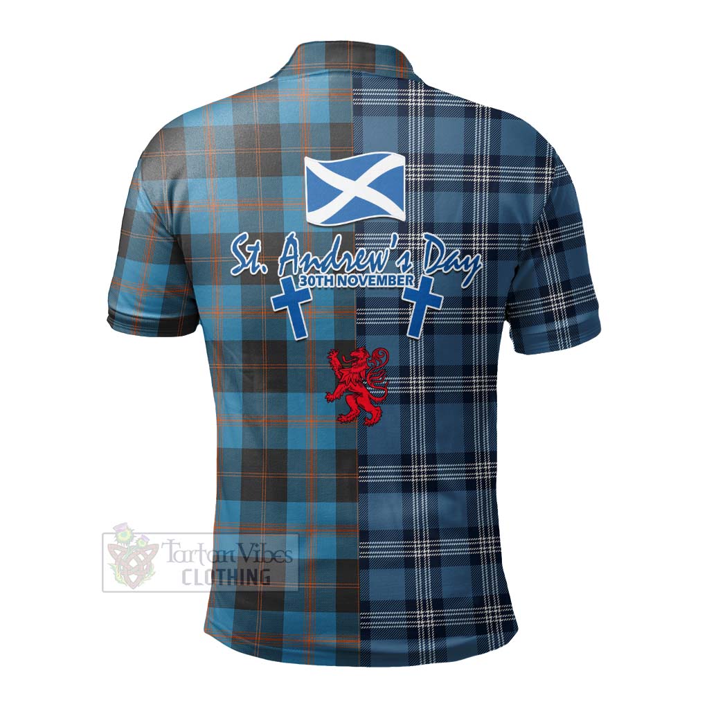 Horsburgh Tartan Polo Shirt Happy St. Andrew's Day Half Tartan Style - Tartan Vibes Clothing