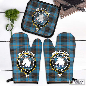 Horsburgh Tartan Combo Oven Mitt & Pot-Holder with Family Crest - Tartan Vibes Clothing