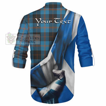 Horsburgh Tartan Ghillie Kilt Shirt with Family Crest Scotland Patriotic Style - Tartan Vibes Clothing