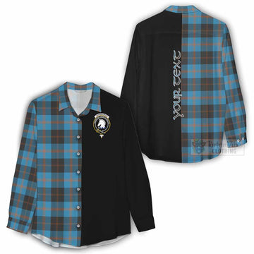 Horsburgh Tartan Women's Casual Shirt with Family Crest and Half Of Me Style - Tartan Vibes Clothing