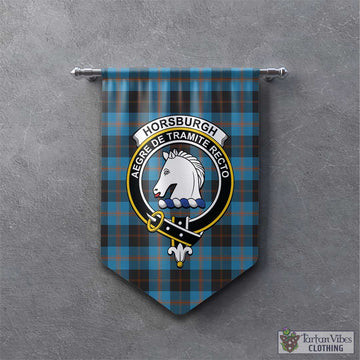 Horsburgh Tartan Gonfalon, Tartan Banner with Family Crest - Tartan Vibes Clothing