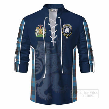 Horsburgh Tartan Ghillie Kilt Shirt with Family Crest and Lion Rampant Vibes Sport Style - Tartan Vibes Clothing