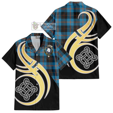 Horsburgh Tartan Hawaiian Shirt with Family Crest and Celtic Symbol Style - Tartan Vibes Clothing