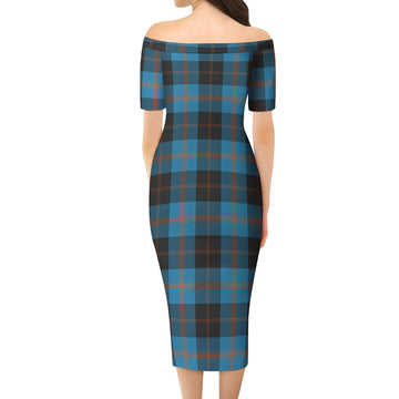 Horsburgh Tartan Off Shoulder Lady Dress - Tartan Vibes Clothing