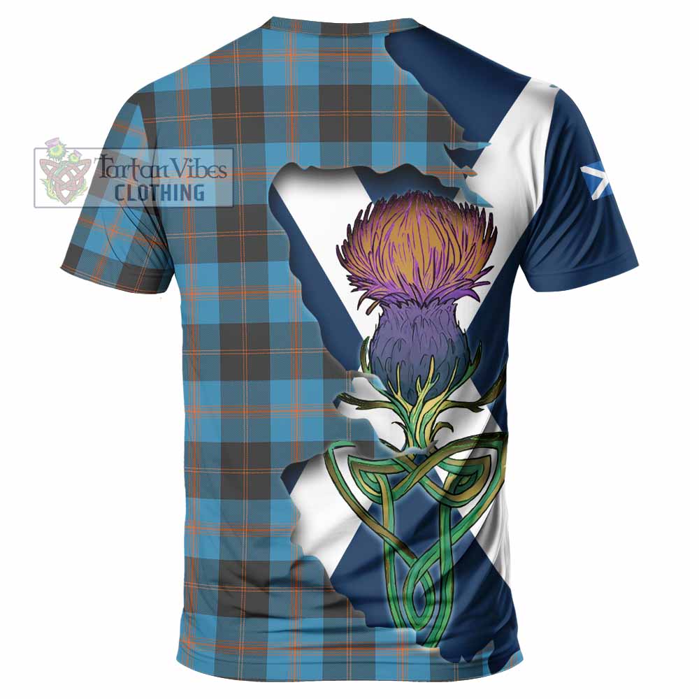 Tartan Vibes Clothing Horsburgh Tartan Family Crest T-Shirt Scottish Thistle Celtic Inspired