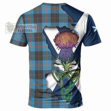 Tartan Vibes Clothing Horsburgh Tartan Family Crest T-Shirt Scottish Thistle Celtic Inspired