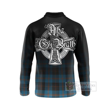 Horsburgh Tartan Long Sleeve Polo Shirt Featuring Alba Gu Brath Family Crest Celtic Inspired - Tartan Vibes Clothing