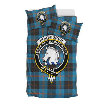 Horsburgh Tartan Bedding Set with Family Crest - Tartan Vibes Clothing