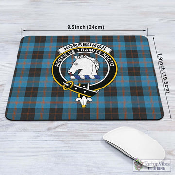 Horsburgh Tartan Mouse Pad with Family Crest