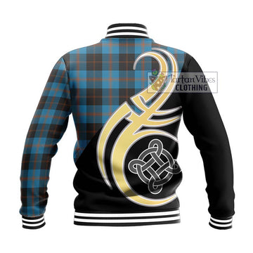 Horsburgh Tartan Baseball Jacket with Family Crest and Celtic Symbol Style - Tartan Vibes Clothing