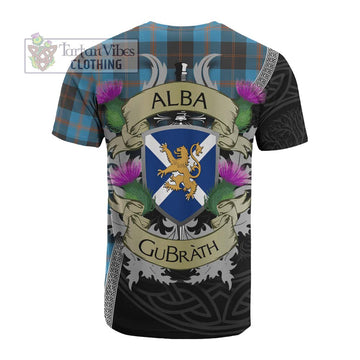 Tartan Vibes Clothing Horsburgh Tartan Family Crest Cotton T-shirt Lion Rampant Royal Thistle Shield Celtic Inspired