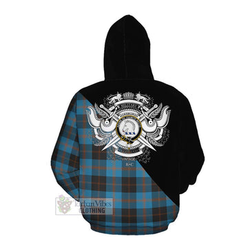 Horsburgh Tartan Cotton Hoodie with Family Crest and Military Logo Style Pullover Hoodie - Tartan Vibes Clothing