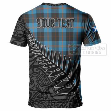 Horsburgh Crest Tartan T-Shirt with New Zealand Silver Fern Half Style - Tartan Vibes Clothing